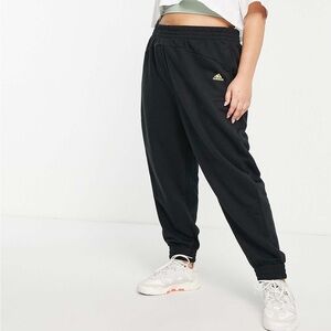 NWT Adidas Black Jogger Sweatpants Beat the Cold Sweats Plus Size 2X